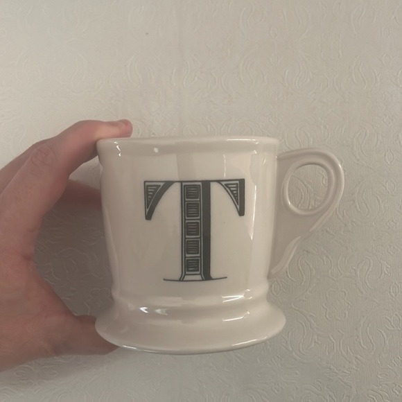 Fall favourite Anthropologie Classic Initial Mug letter “T” - Picture 2 of 8